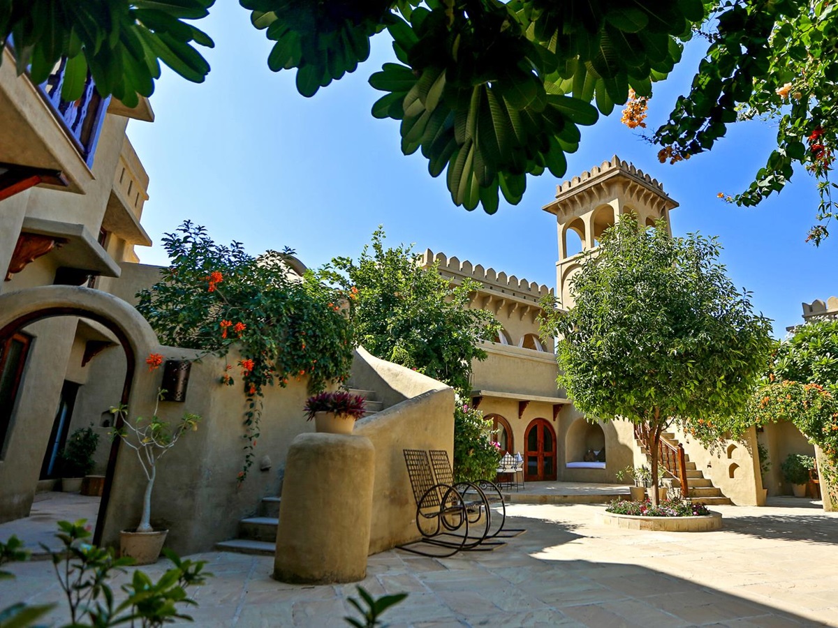 Courtyard of Mihir Garh in India
