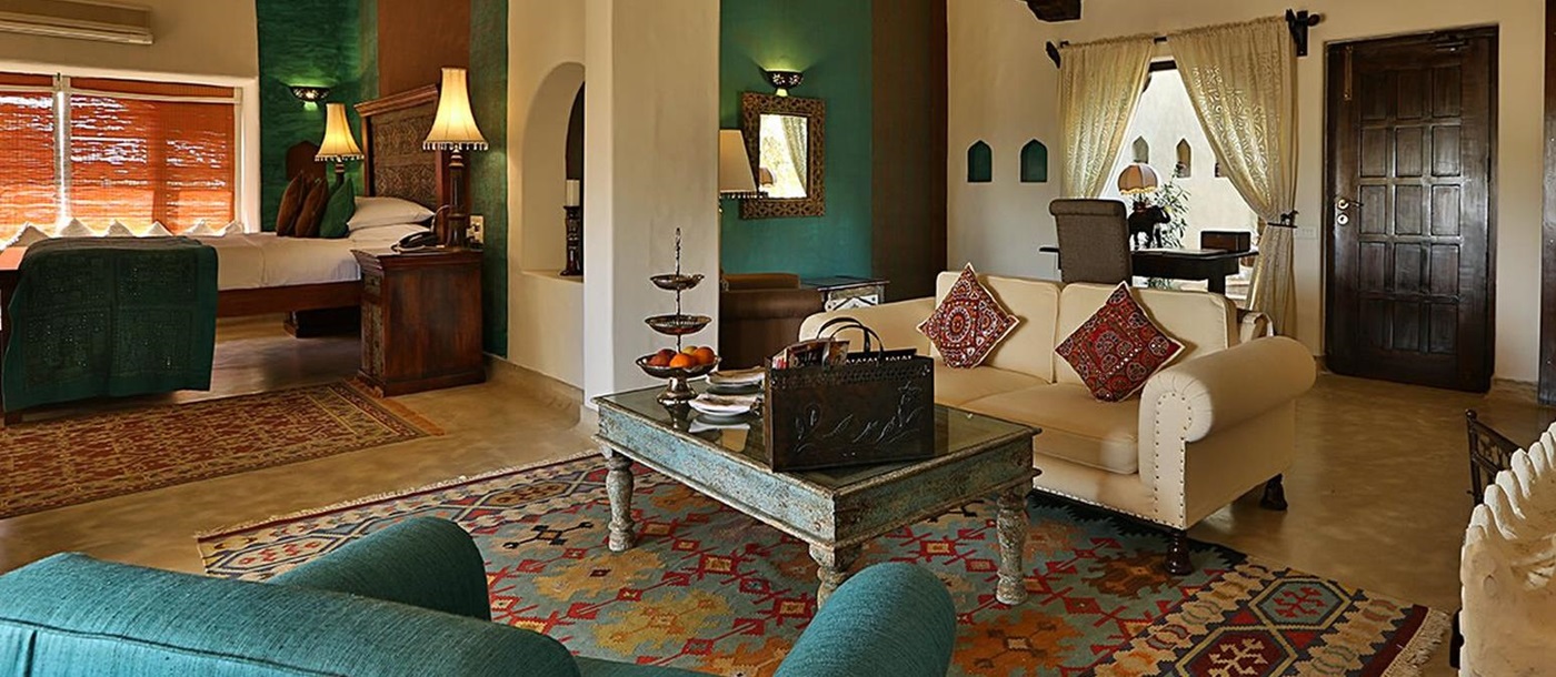 Suite at the Mihir Garh hotel in India