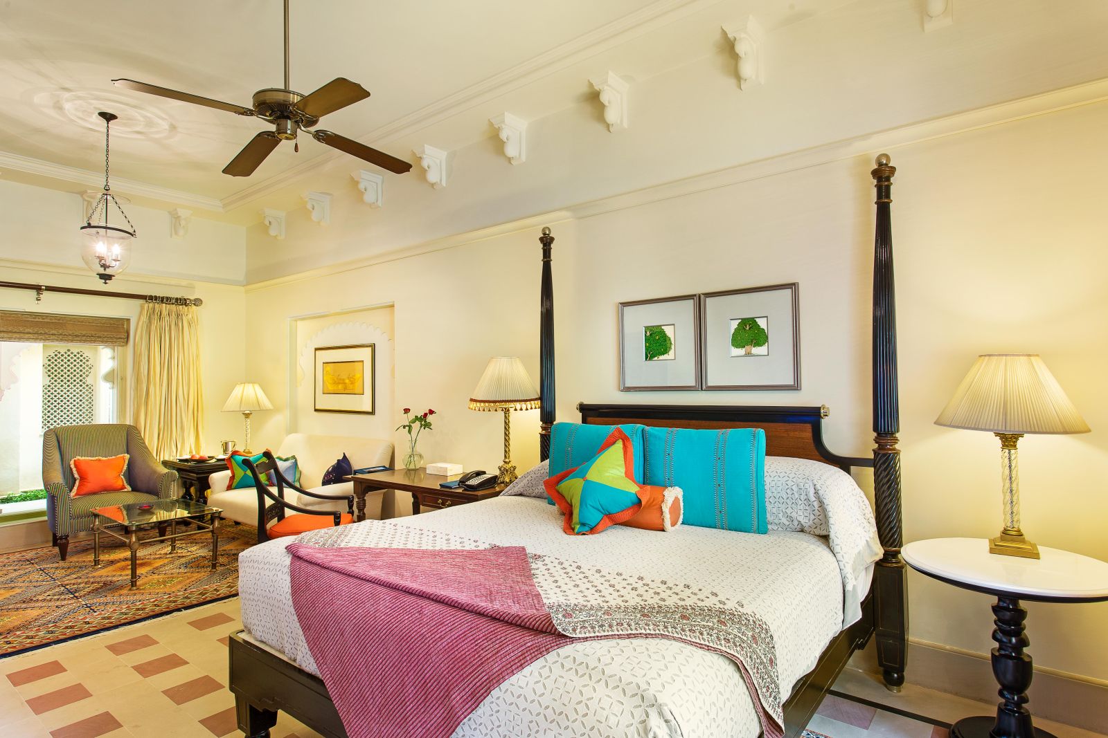 Guest room at the Oberoi Udavilas in Udaipur