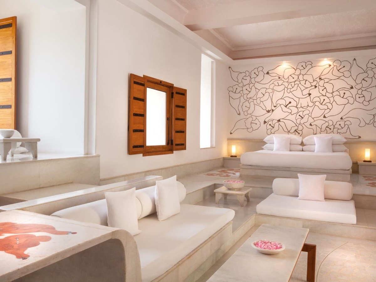 An Aravali Suite at the Raas Devigarh hotel near Udaipur India