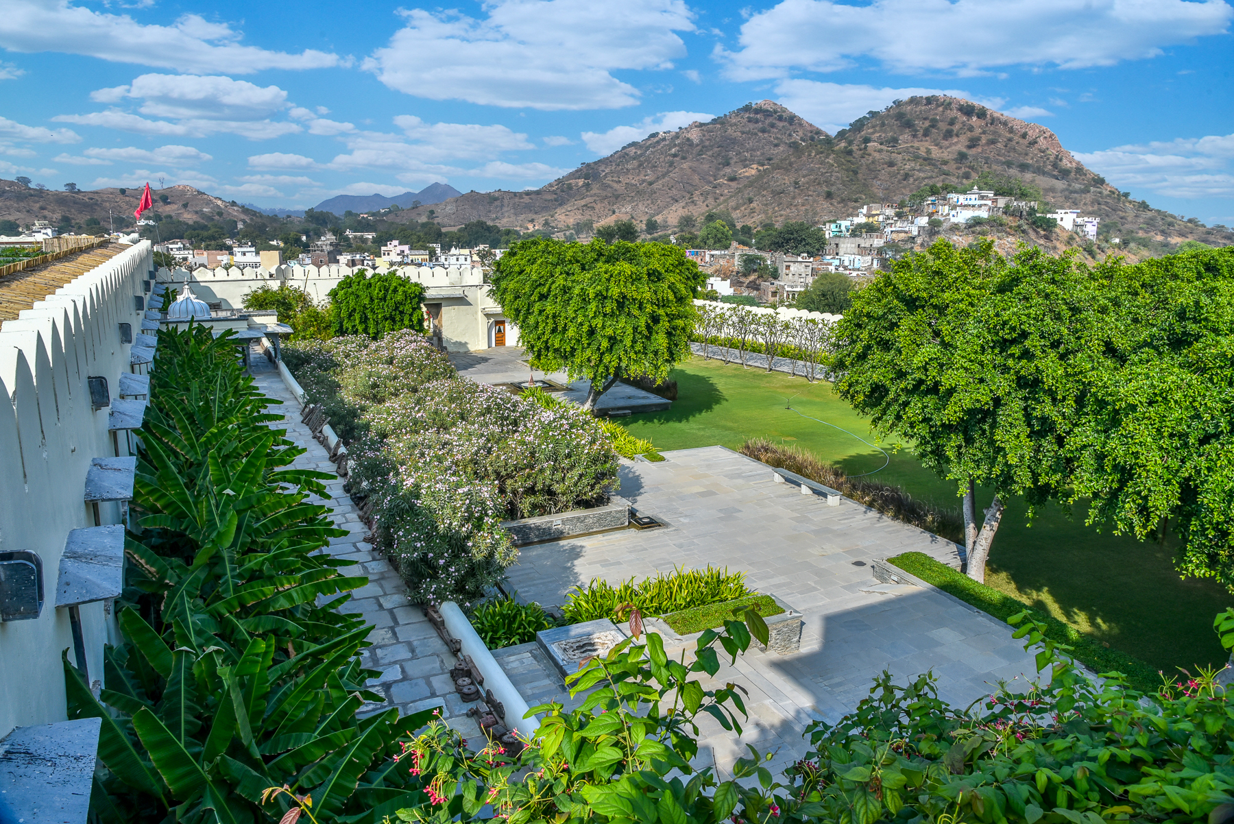 View of the gardens at RAAS Devigarh