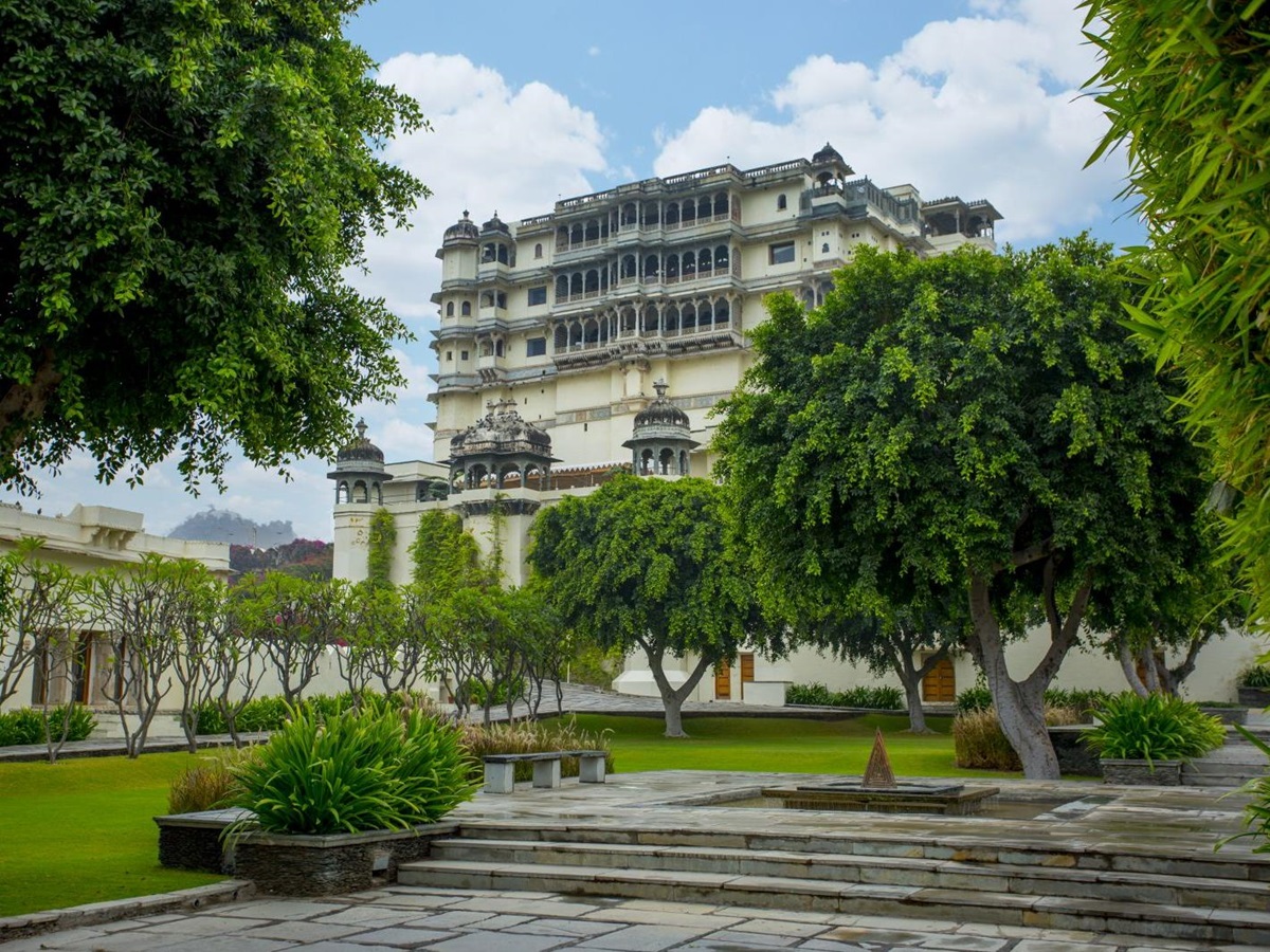 Exterior of the RAAS Devigarh hotel near Udaipur India