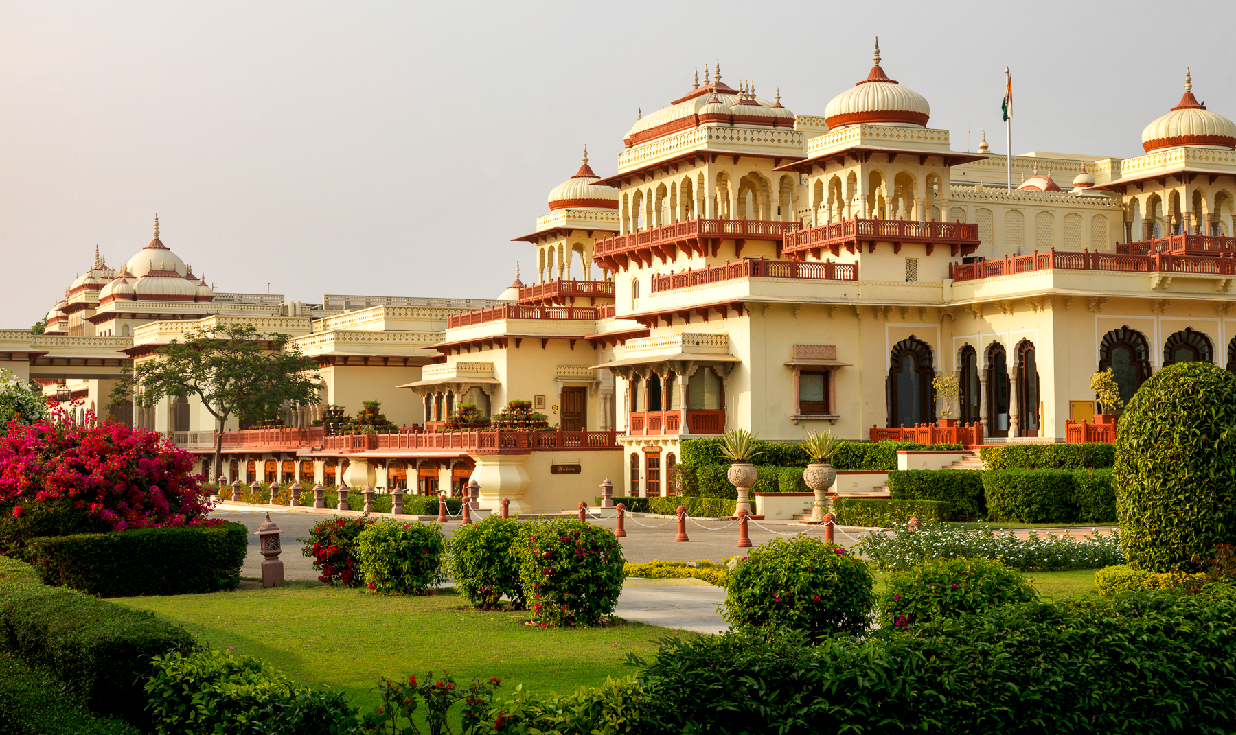 Exterior view of Rambagh Palace in India