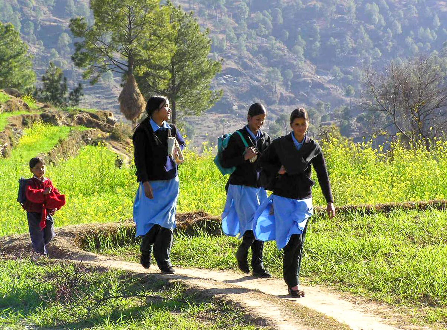 Local village walks at Shakti Kumaon in India