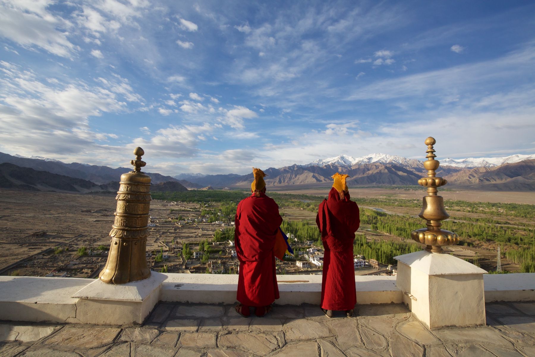 Monks of the Thiskey Monastery near Shakti Ladakh in India
