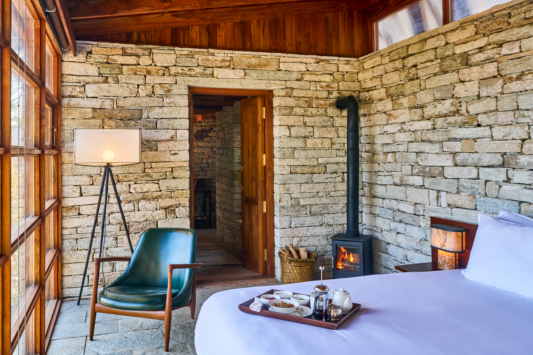 Guest bedroom at Shakti Prana in Uttarakhand