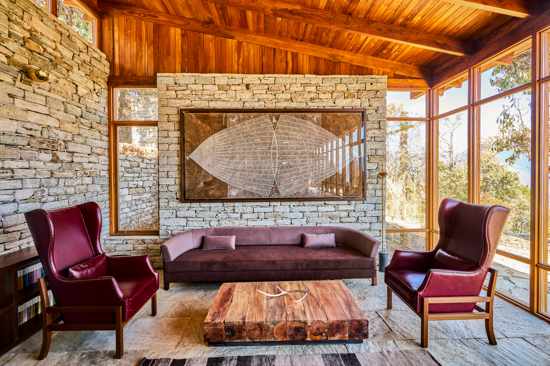 Lounge at Shakti Prana in Uttarakhand