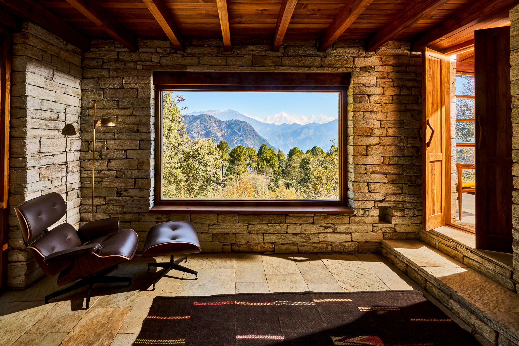 Views from the window at Shakti Prana in Uttarakhand