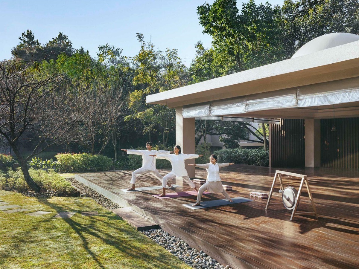Yoga temple at Six Senses Vana in Dehradun, India