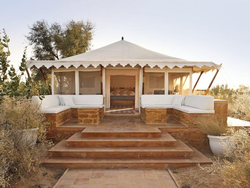 Luxury tent exterior at Sujan The Serai India