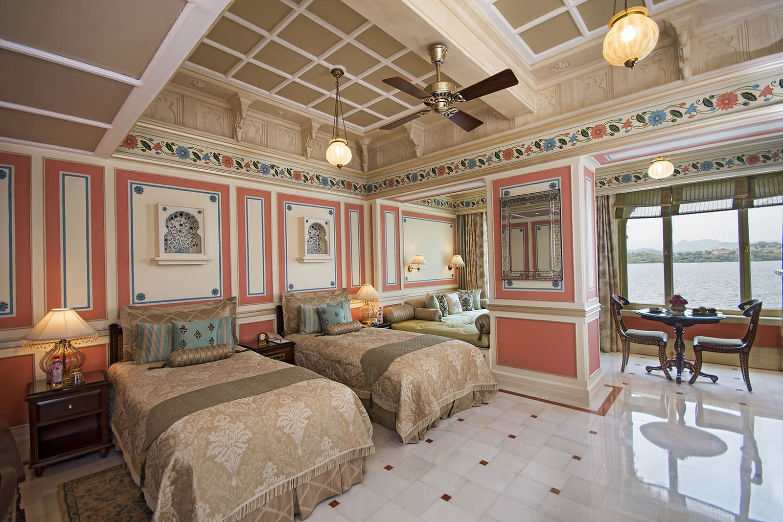 Palace room at the Taj Lake Palace in Udaipur