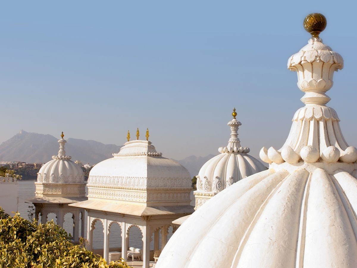 Rooftop of the Taj Lake Palace in Udaipur