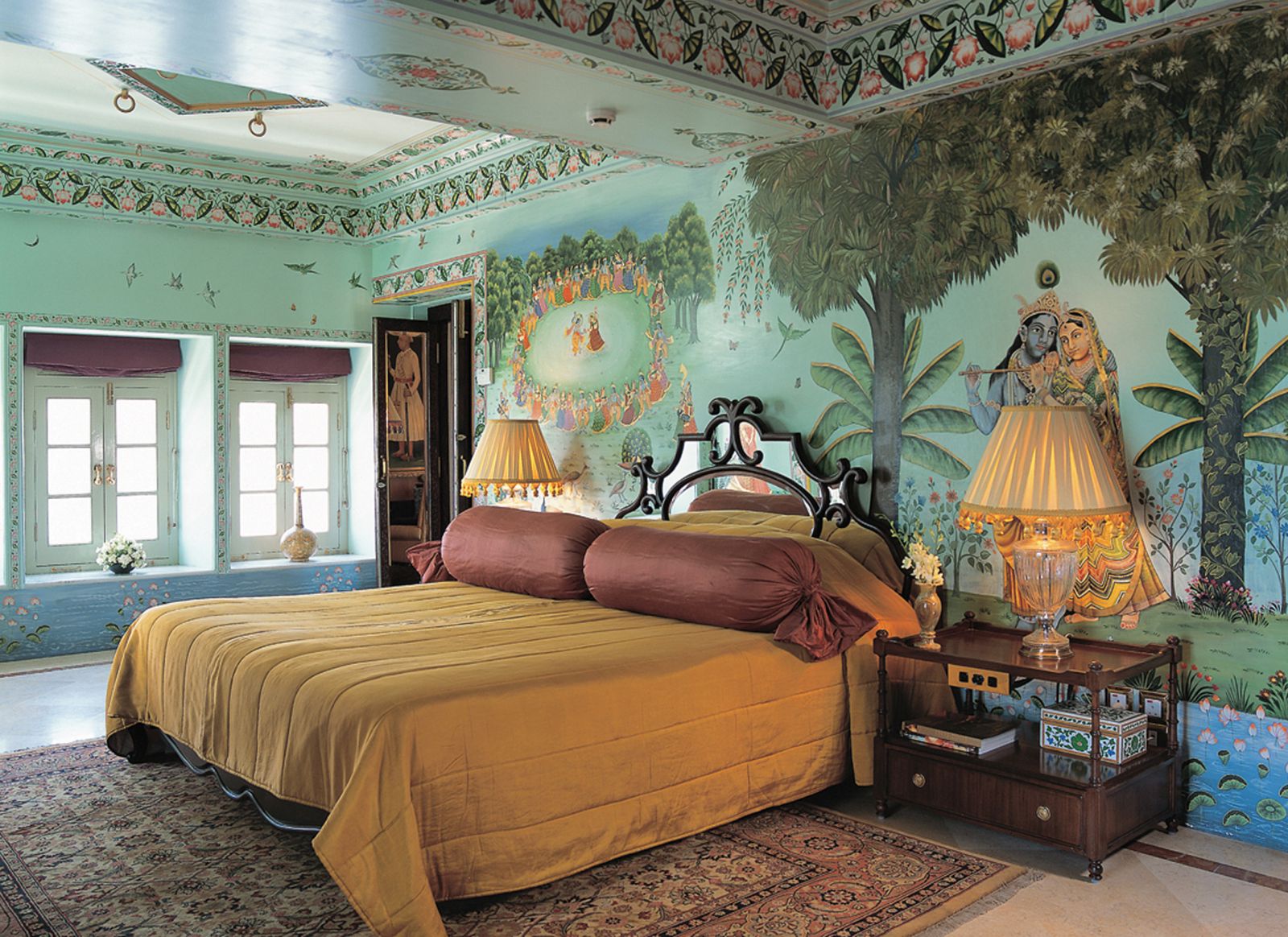 Guest room at the Taj Lake Palace in Udaipur