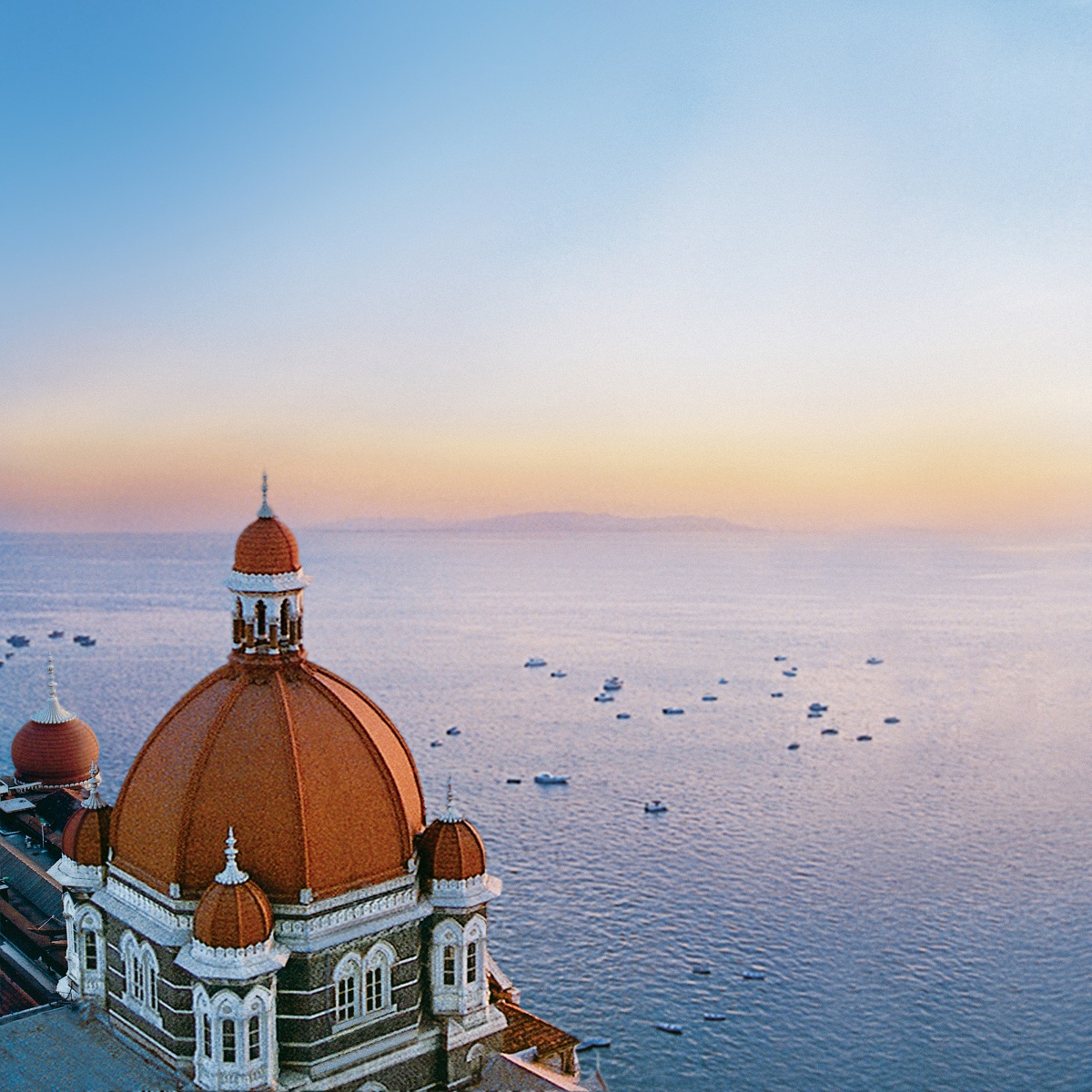 Dome and sea views at the Taj Mahal Palace hotel in Mumbai