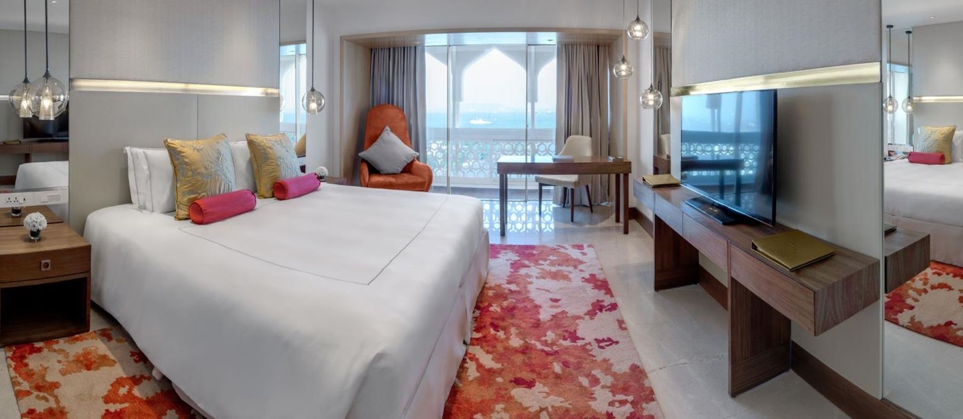 Contemporary guest room in the Taj Mahal Palace hotel in Mumbai