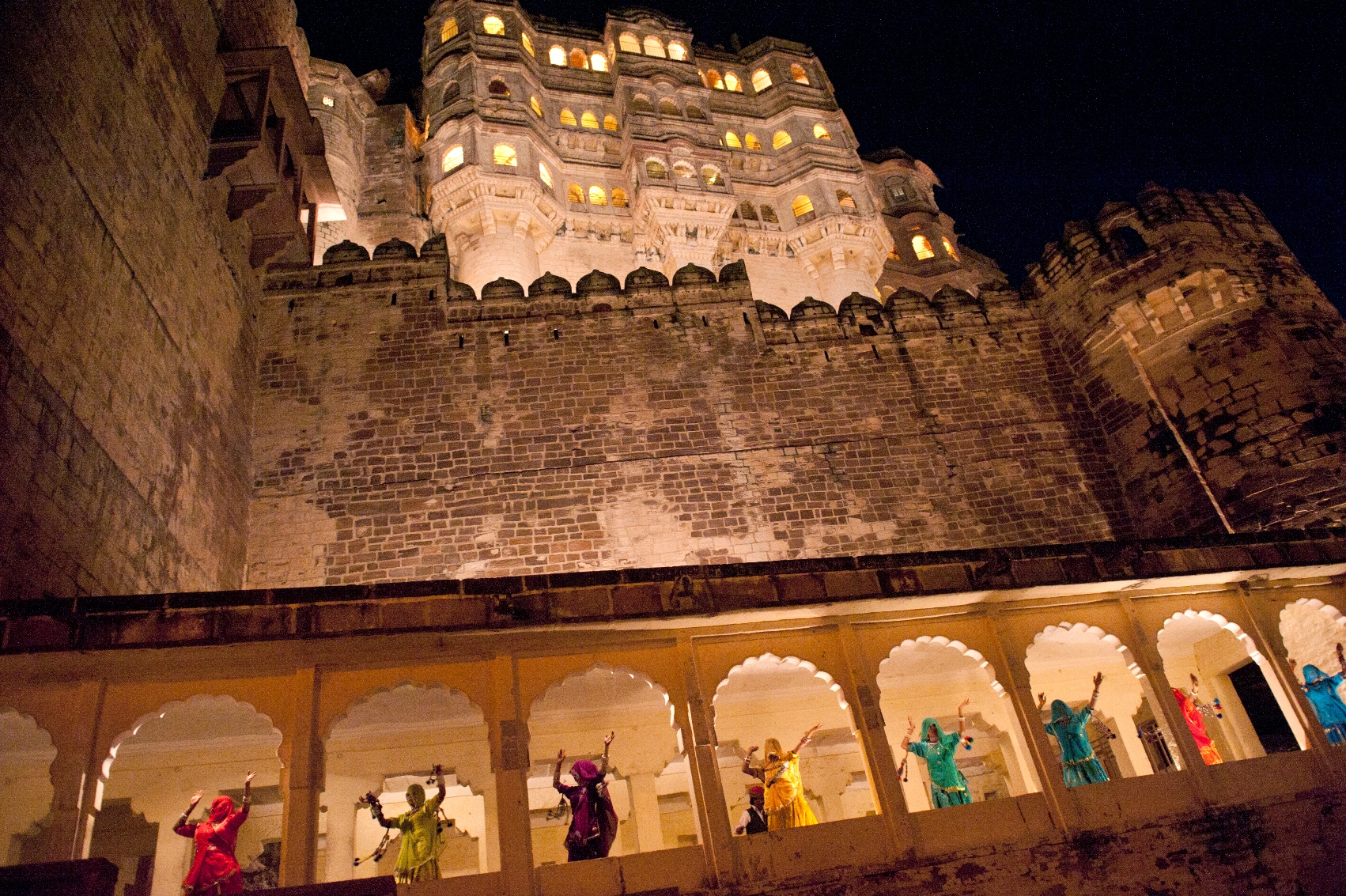 dancing at Umaid Bharwan Palace, Jodhpur, India
