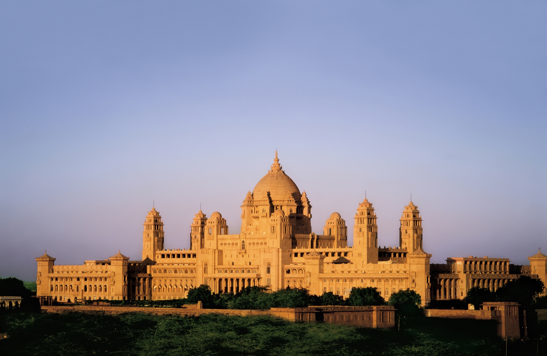 exterior of the Umaid Bharwan Palace, Jodhpur, India