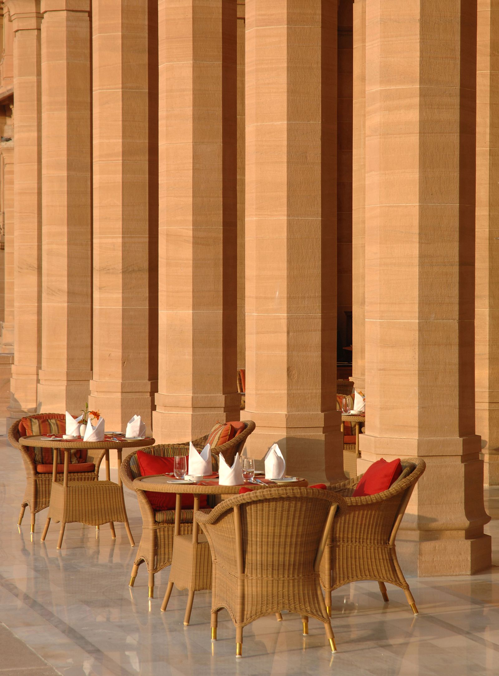 Verandah cafe at the Umaid Bhawan hotel in Jodhpur