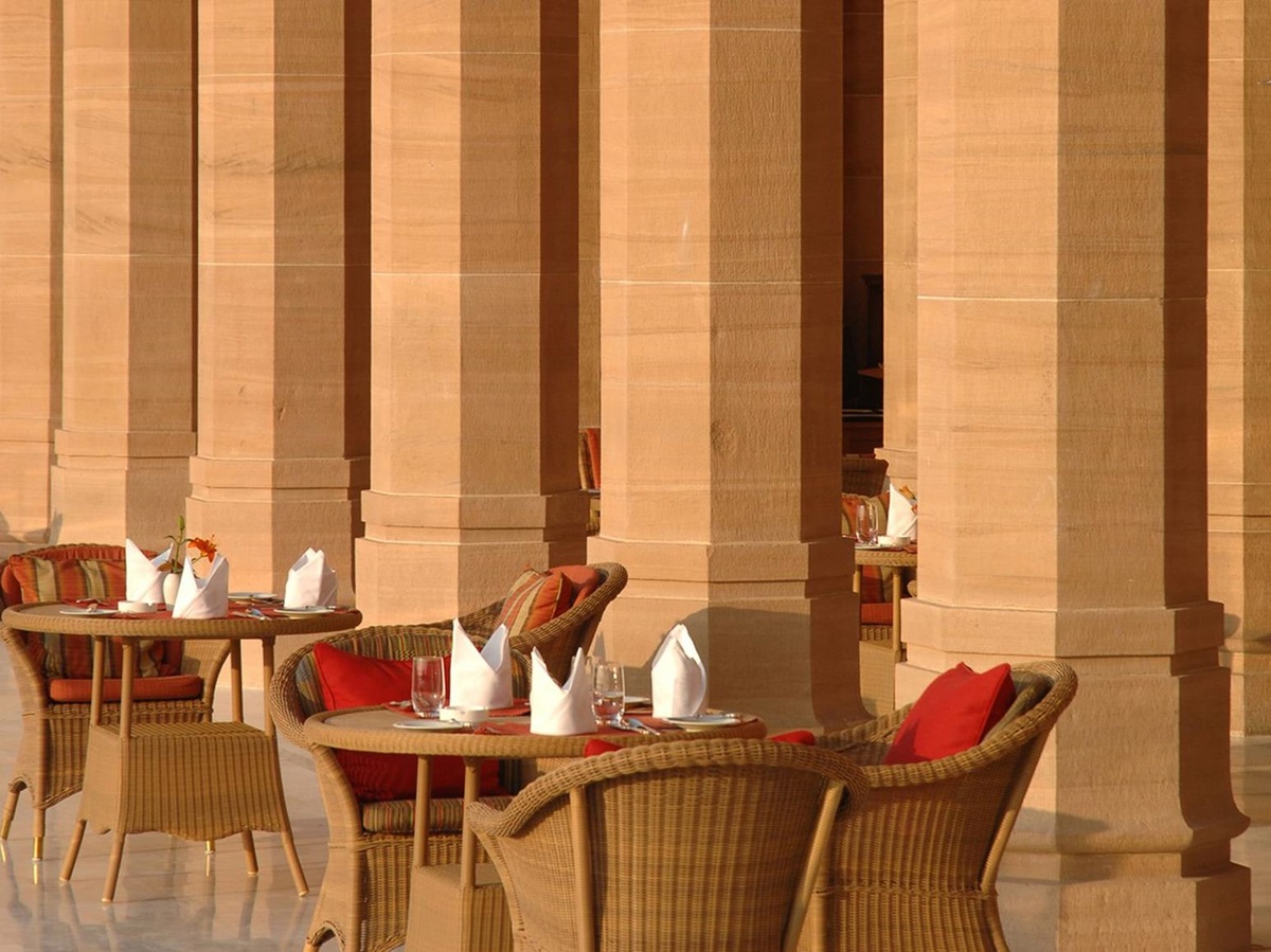 Verandah cafe at the Umaid Bhawan hotel in Jodhpur