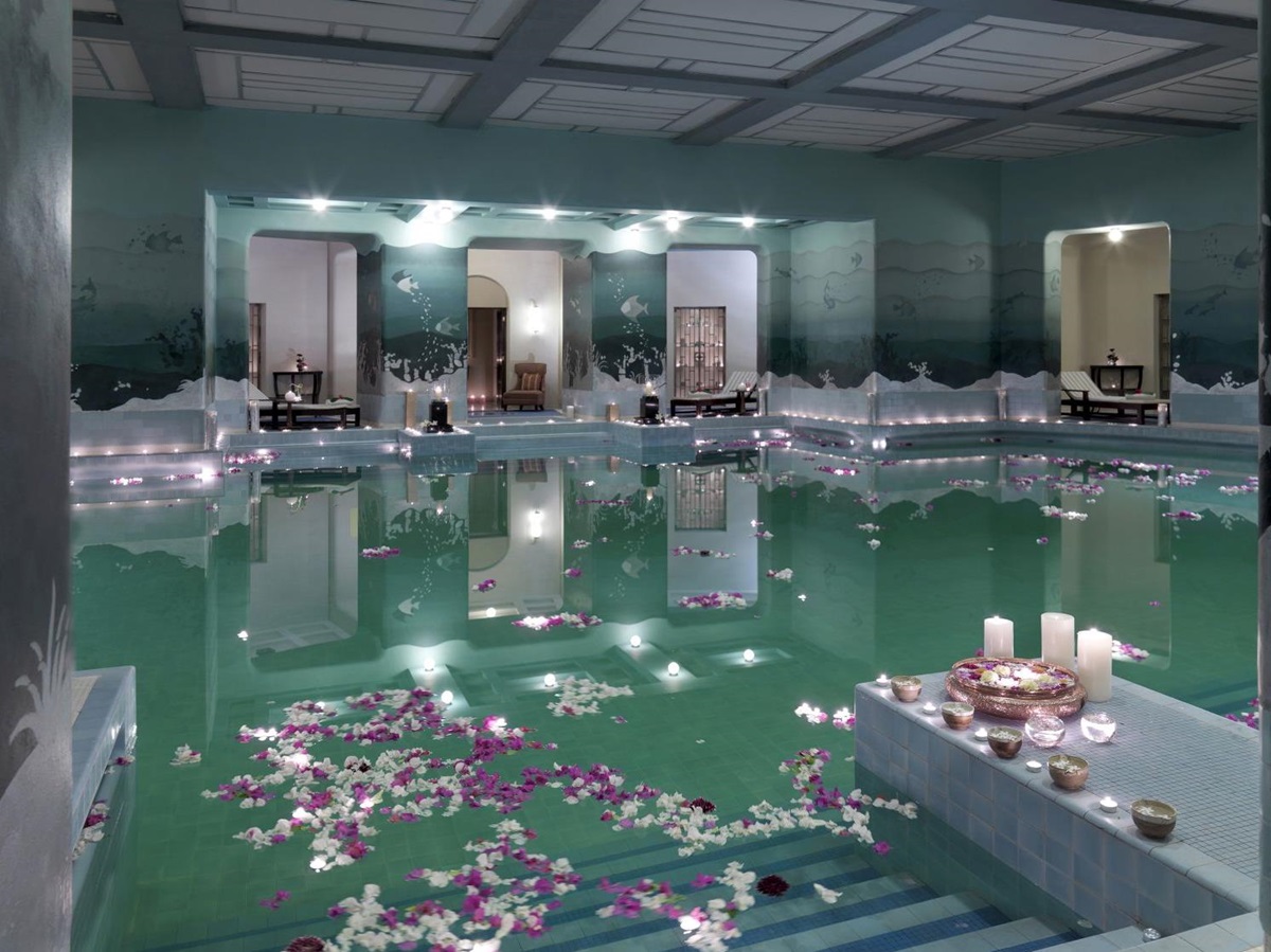 Indoor spa pool at the Umaid Bhawan hotel in Jodhpur