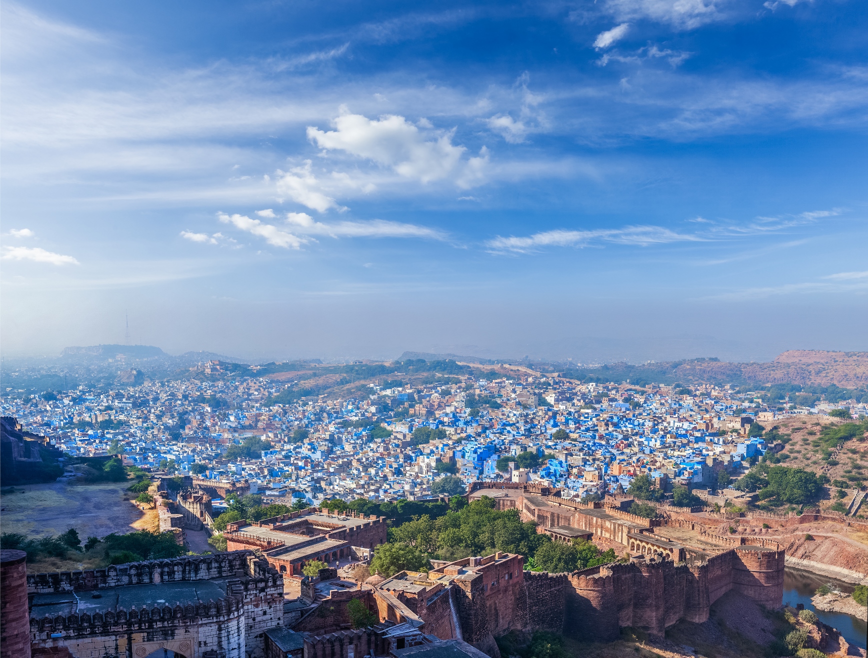 Aerial of Jodhpur in Rajasthan, India