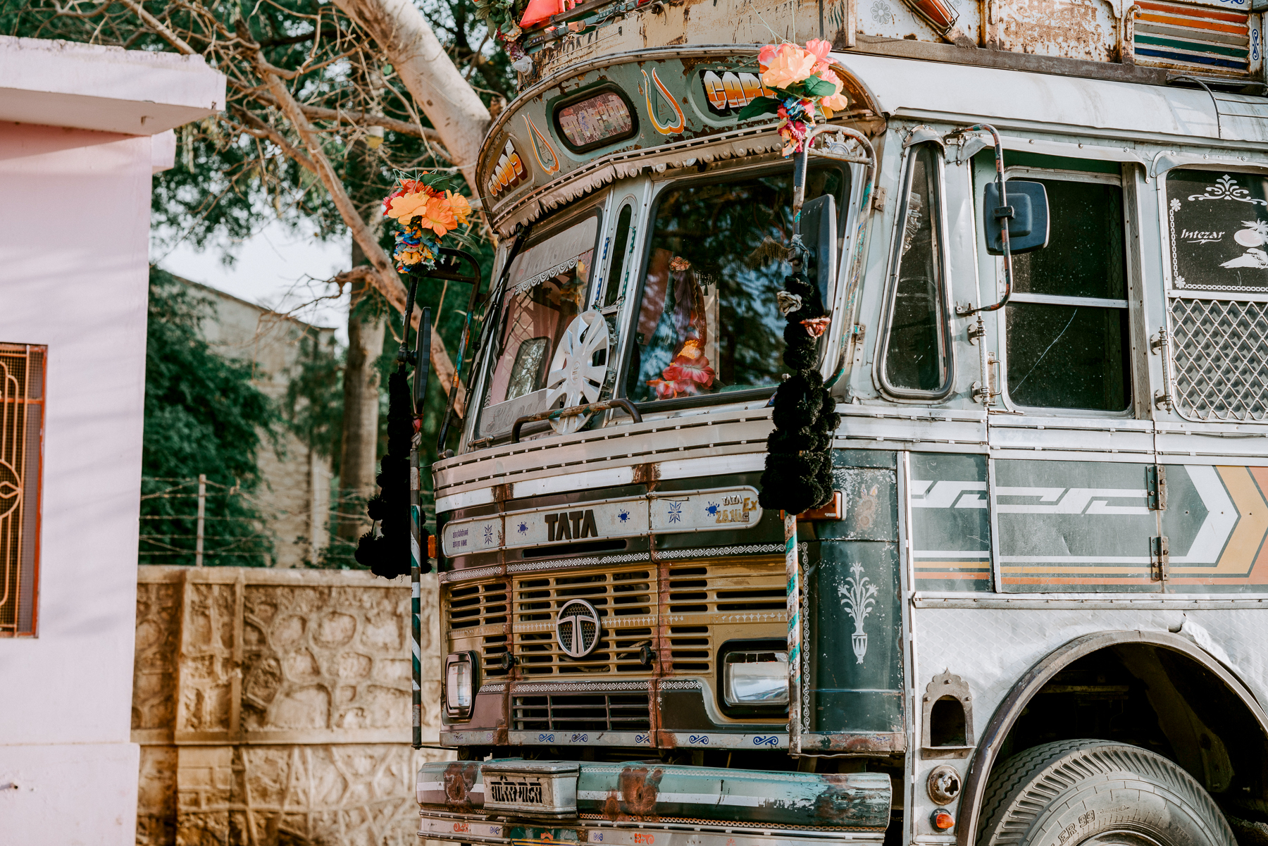 Front of a bus in Jaipur