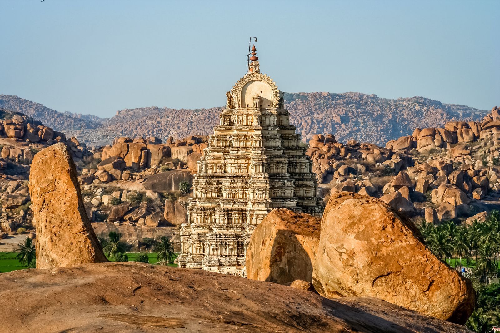 View of a temple at Hampi