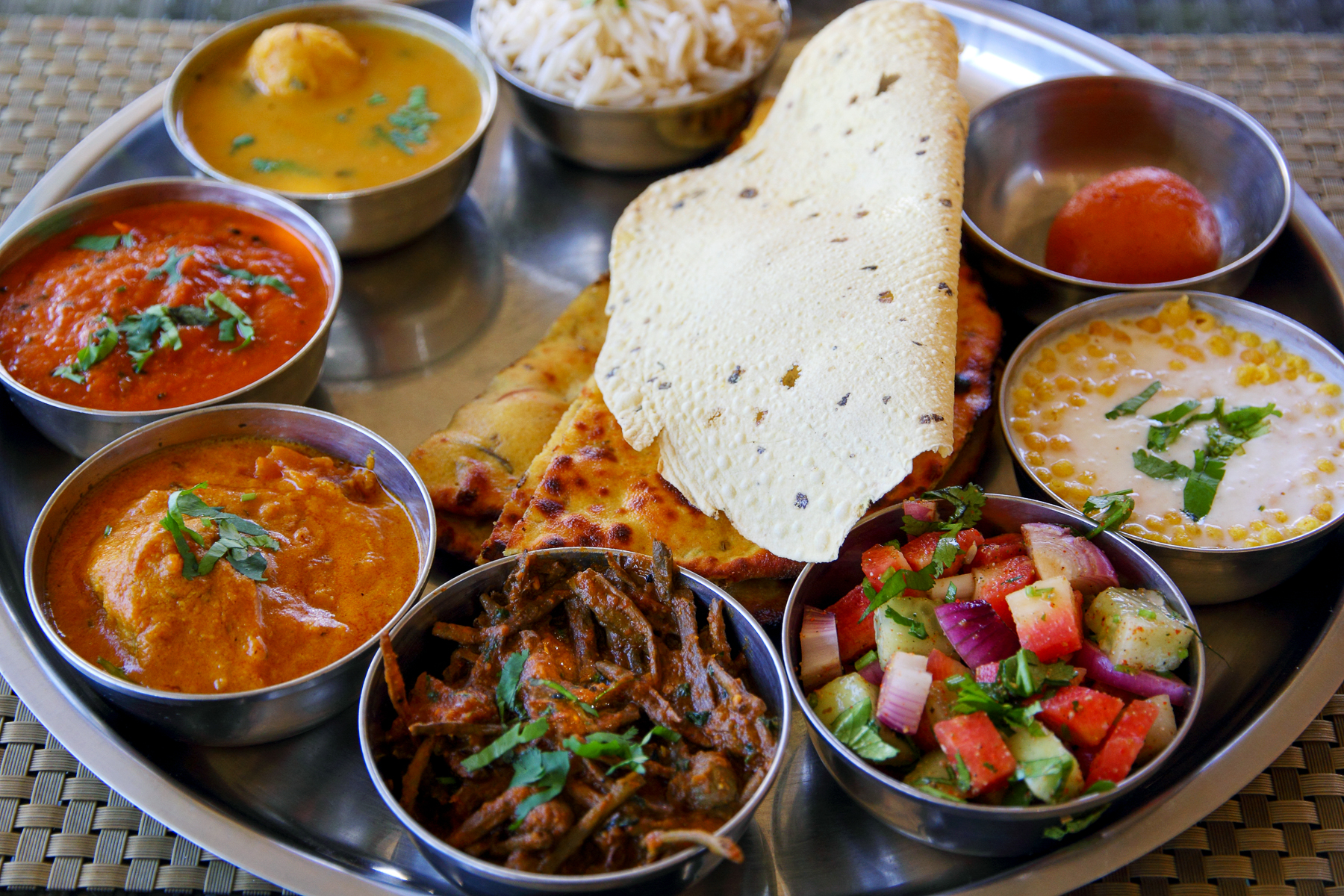 Indian cuisine served in Jaipur