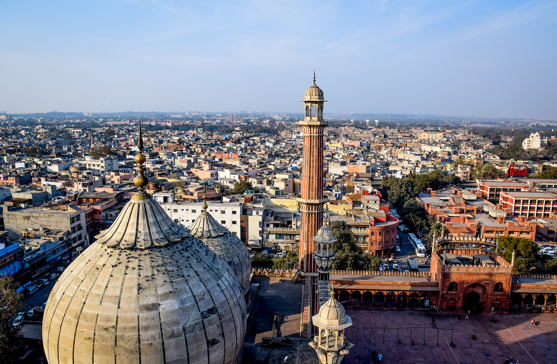 Aerial view of Chandri Chowk buildings in Delhi