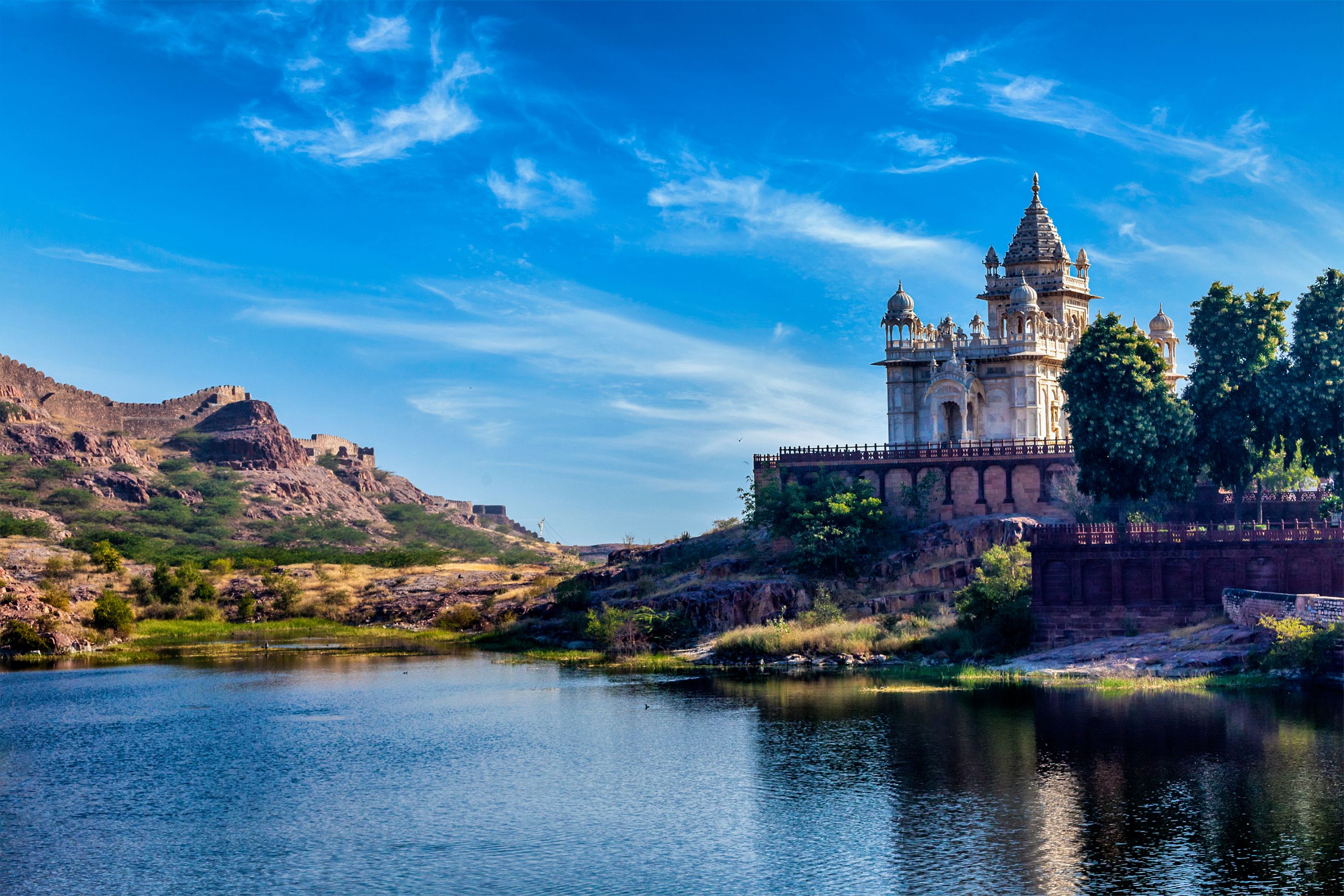 The Jaswanth Thada Mausoleum in Jodhpur, India