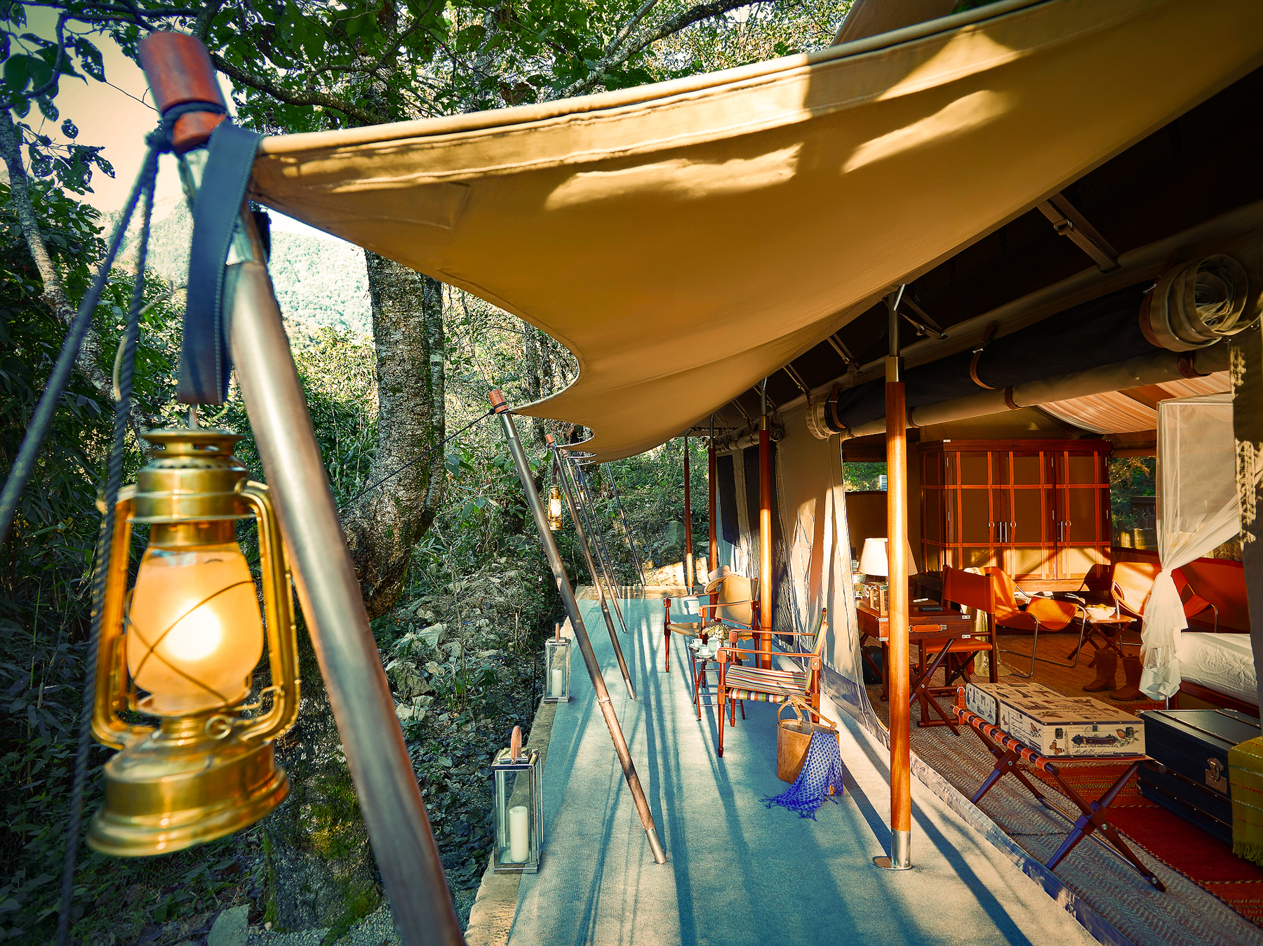 Exterior view of a guest tent at Kihoma Camp