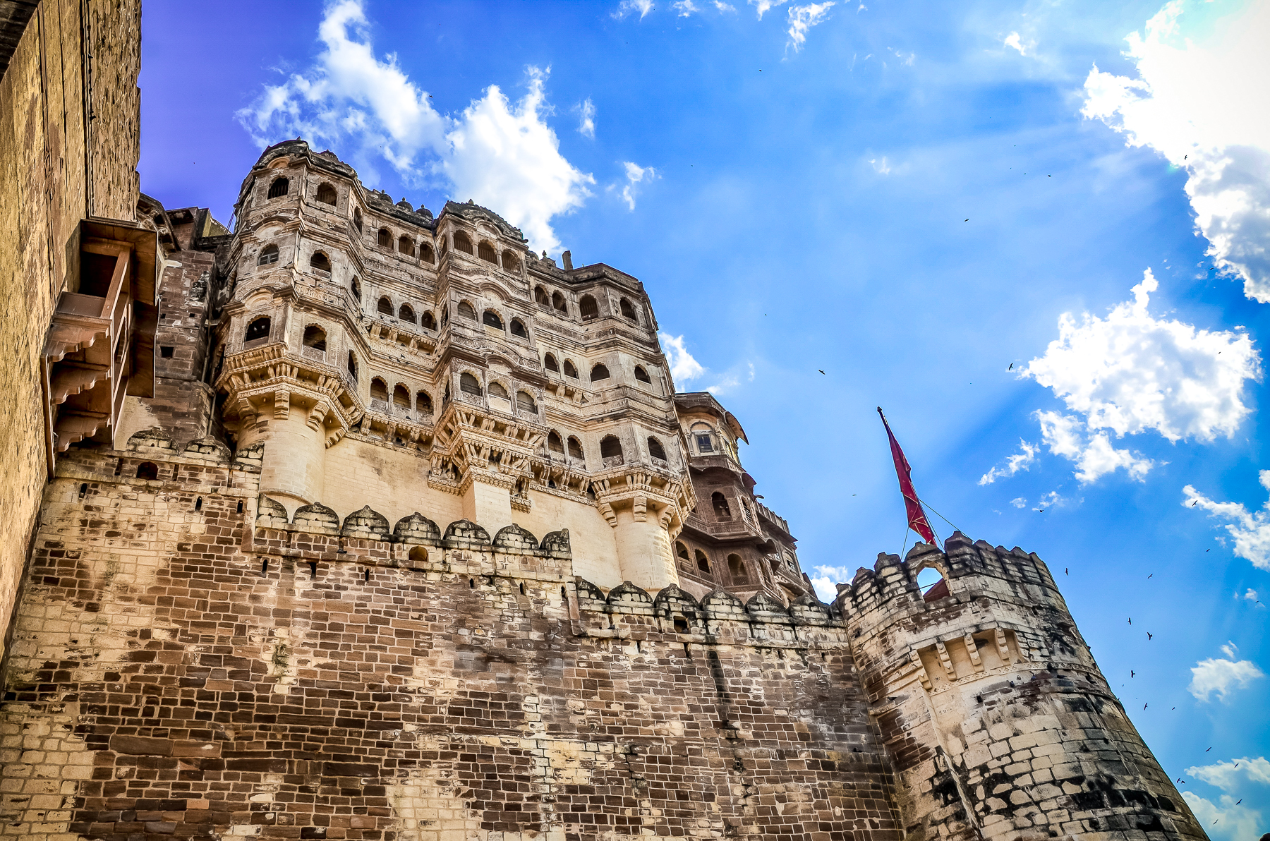 View of Mehrangarh Fort in India