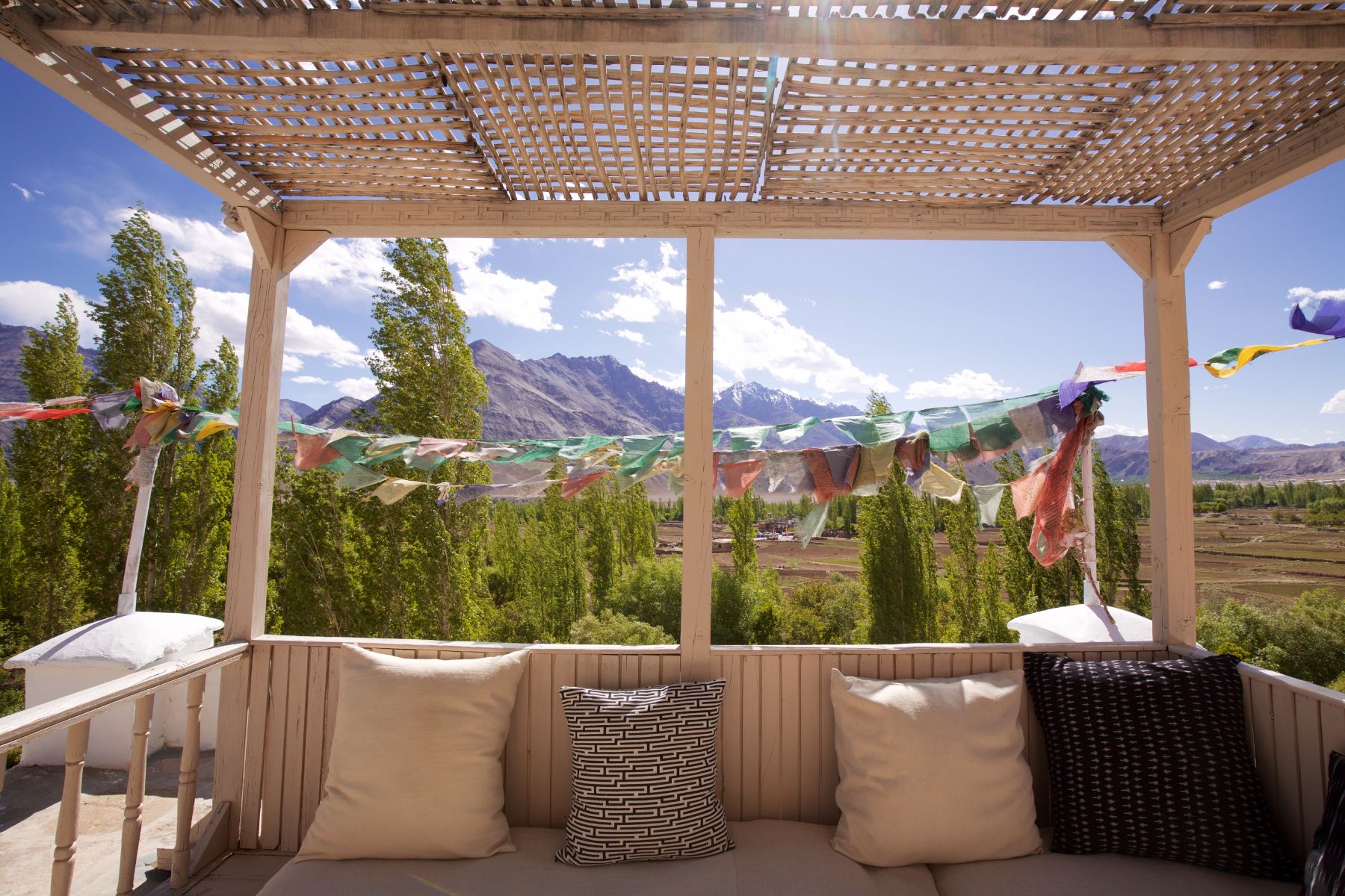 Terrace patio at Shakti Nimoo in India
