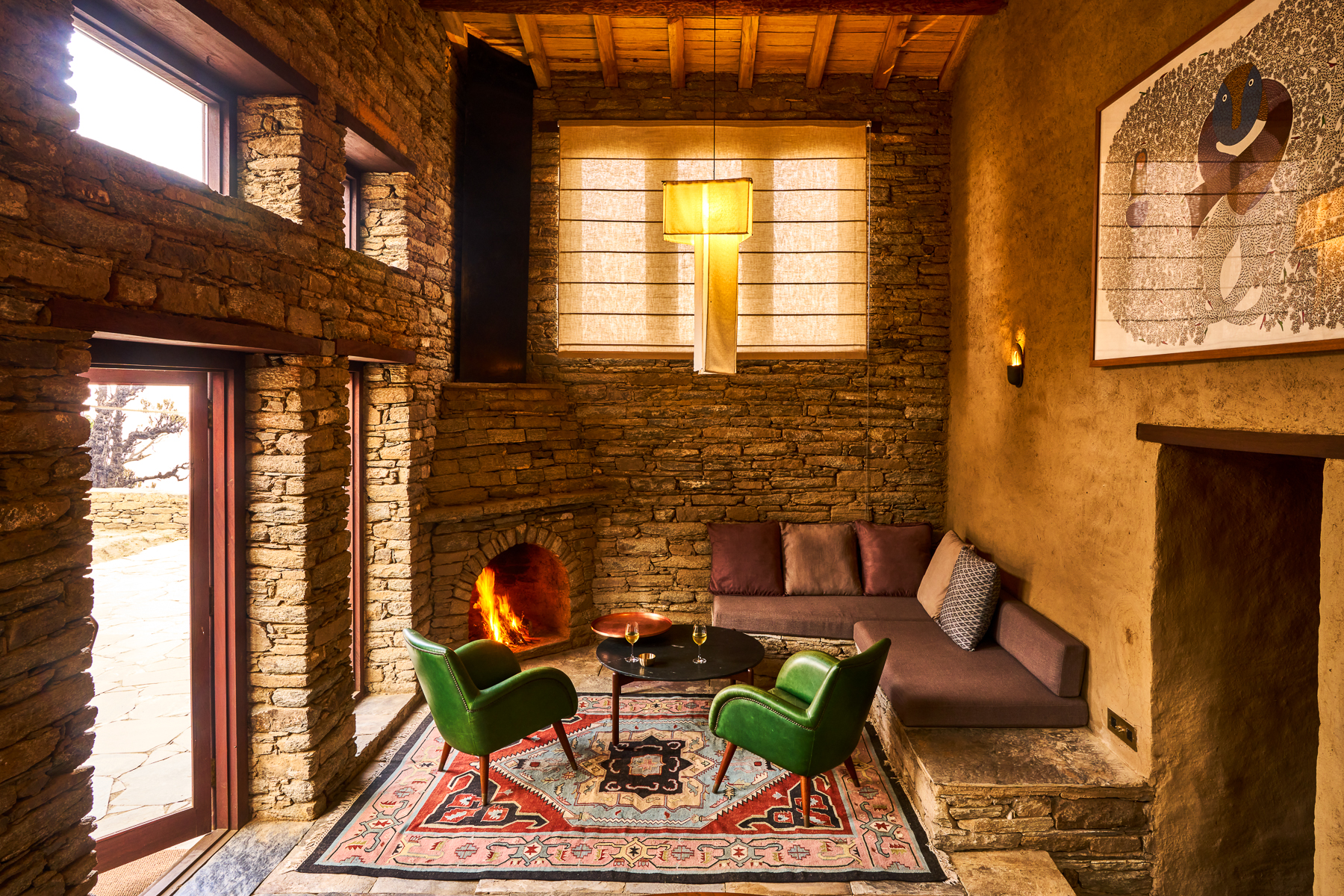 Village house living area at Shakti Panchachuli