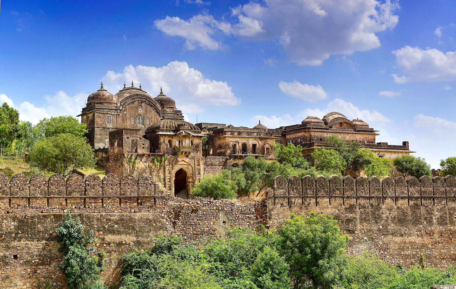 Aerial view of Fort Barwara in India