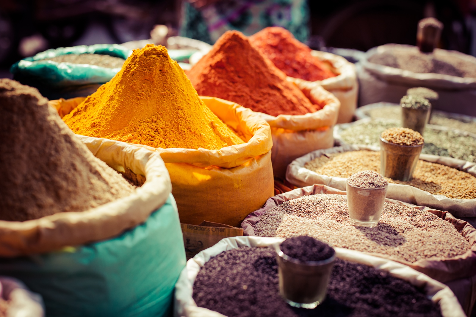Spices at a local market, India