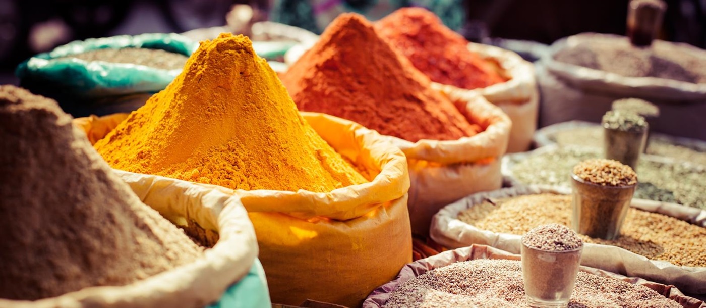 Spices at a local market, India