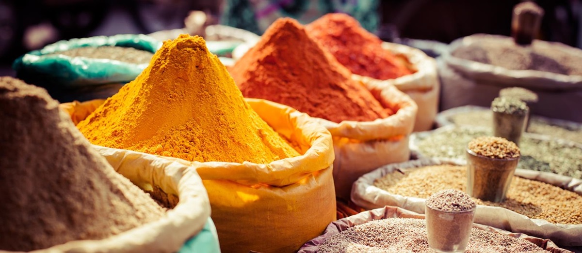Spices at a local market, India