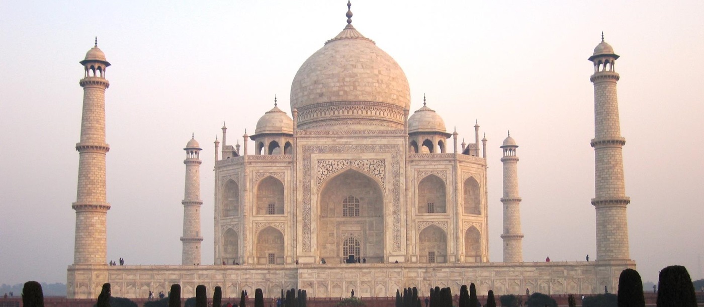 The Taj Mahal during dawn, India
