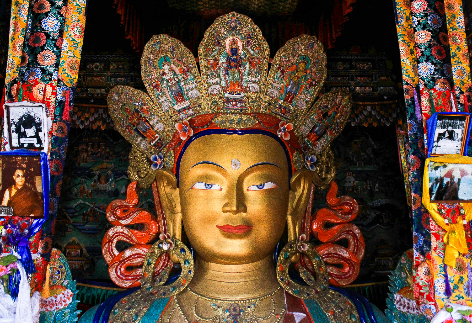 Statue inside Thiksey Monastery in Ladakh