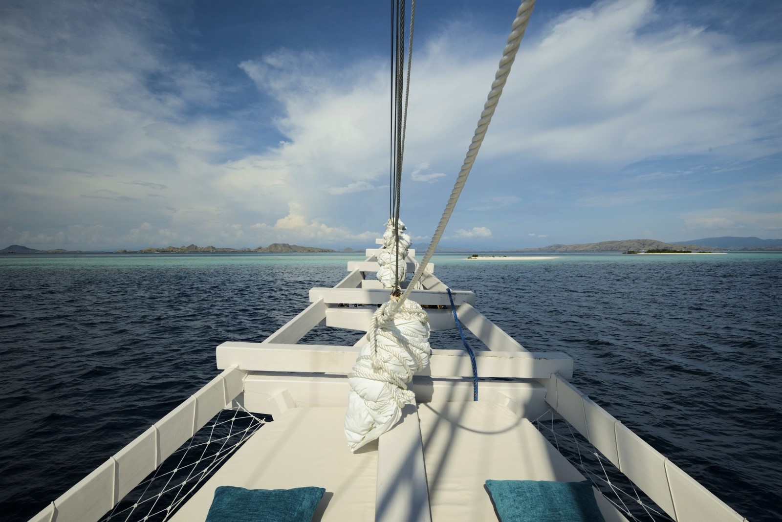 View along the deck with two sun loungers, Alexa Indonesia