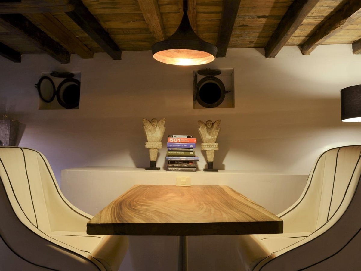 Indoor Seating Area of Alexa with books, Indonesia