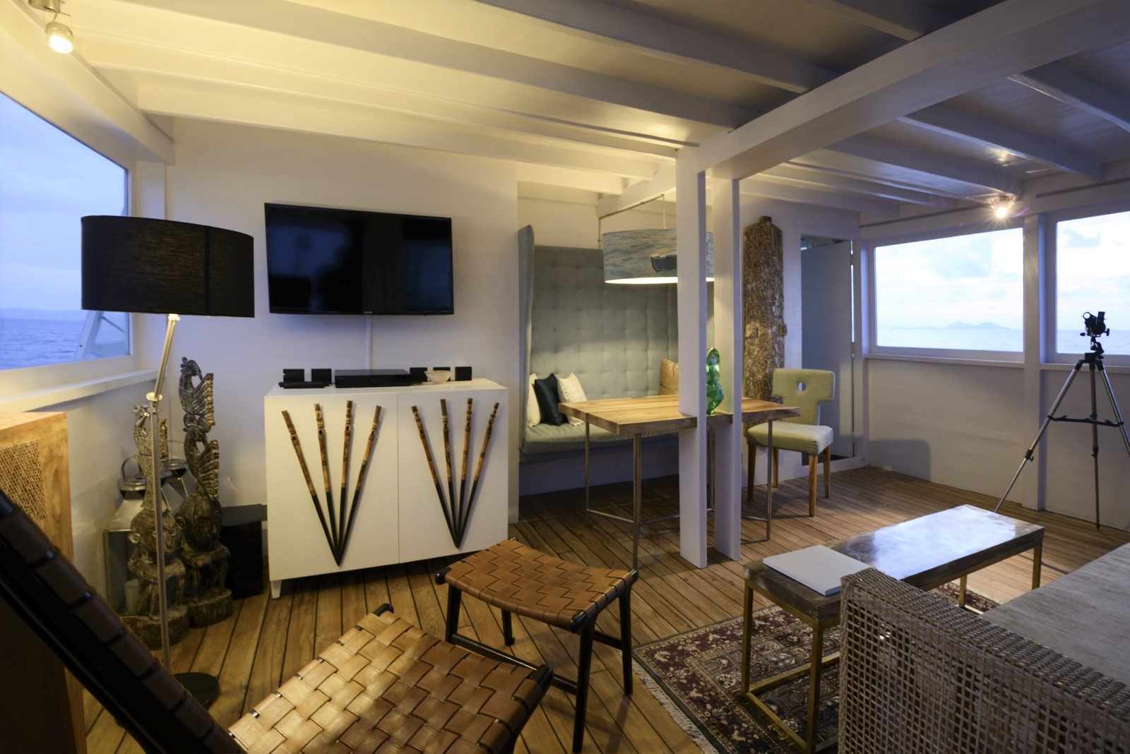Main Indoor Living area with TV and sofas