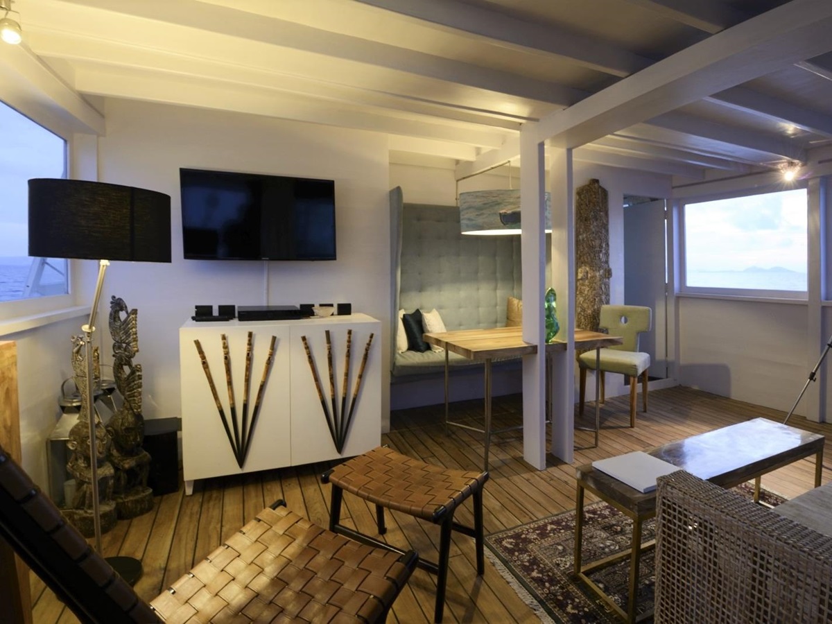 Main Indoor Living area with TV and sofas