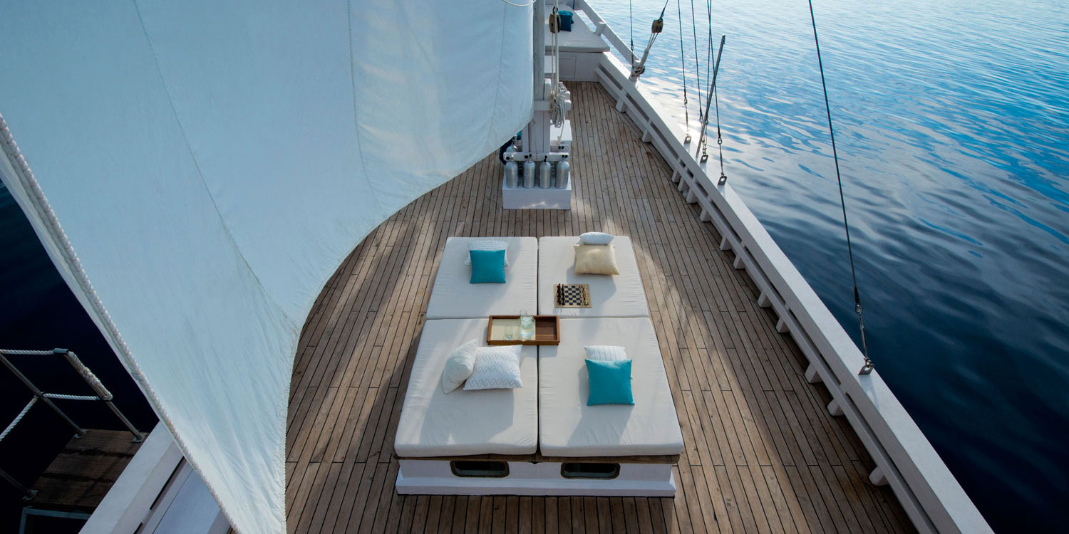 sailing deck of Alexa, Indonesia