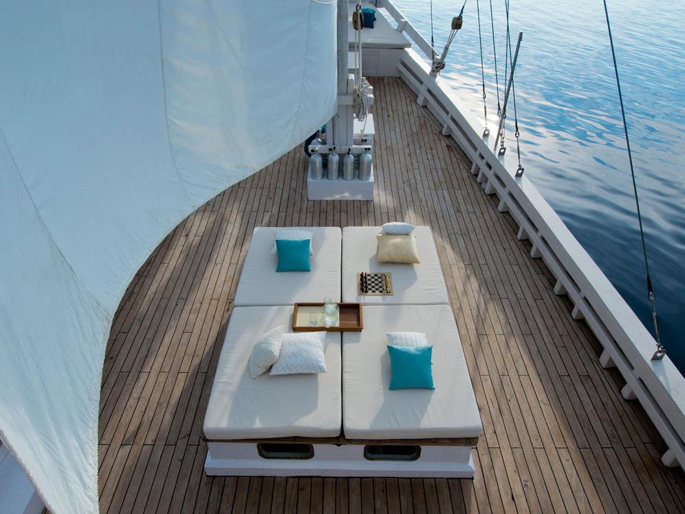 sailing deck of Alexa, Indonesia