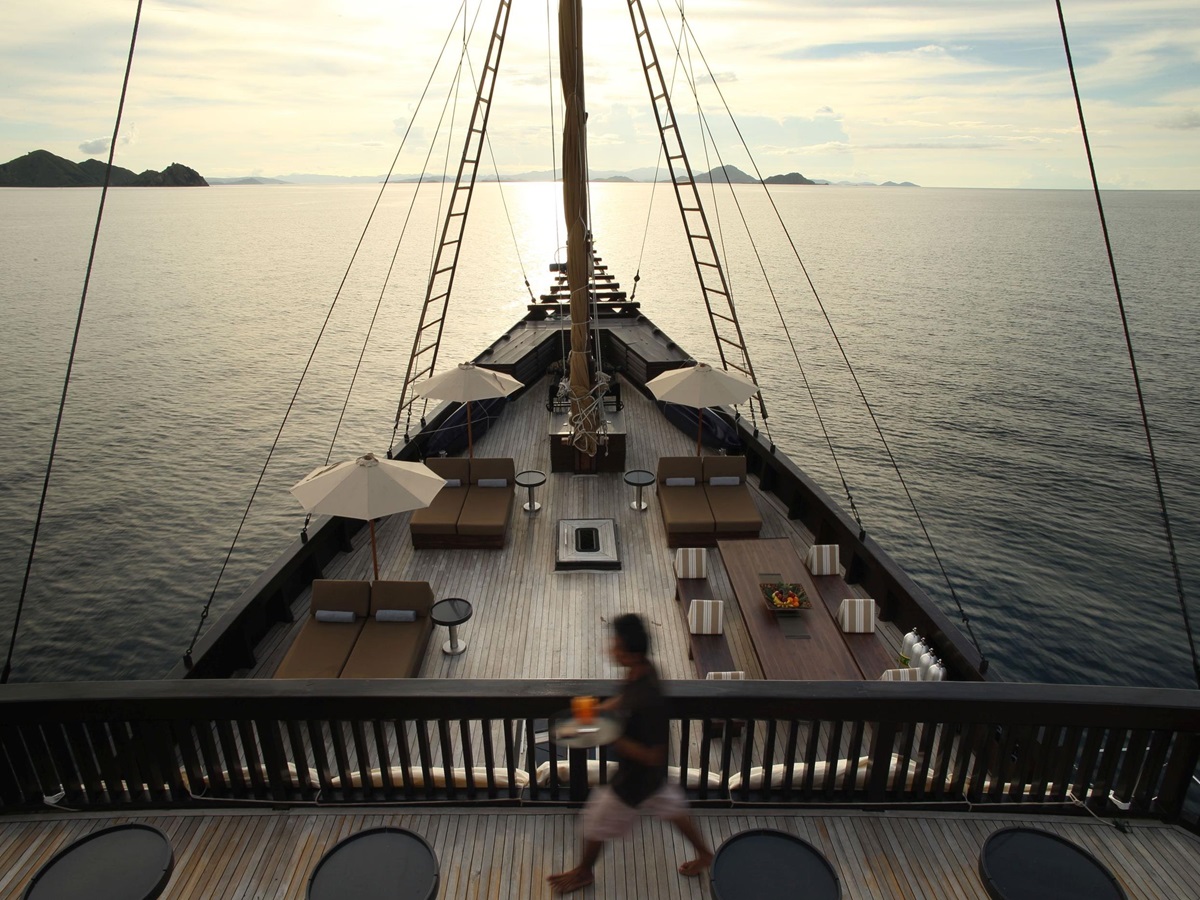 The deck of Alila Purnama, Indonesia