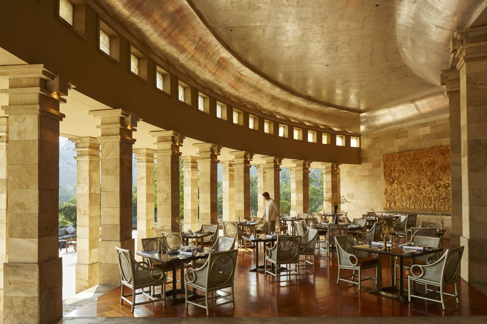 Dining room at Amanjiwo resort in the Java region of Indoesia
