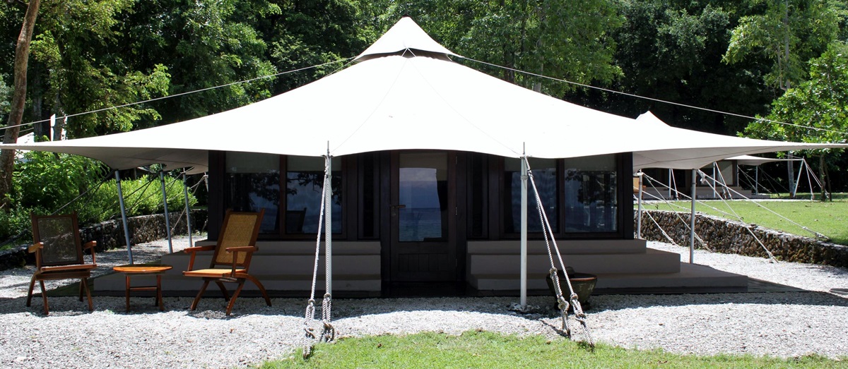 Tent at Amanwana, Indonesia