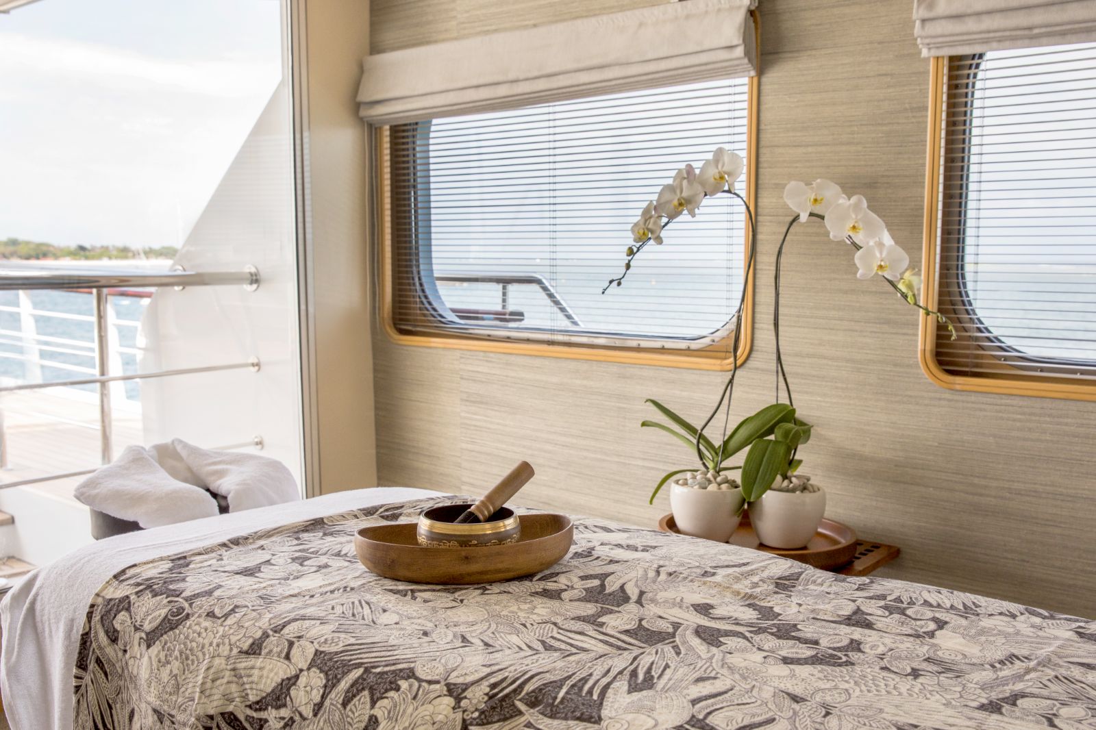 Massage room onboard Aqua Blu in Indonesia